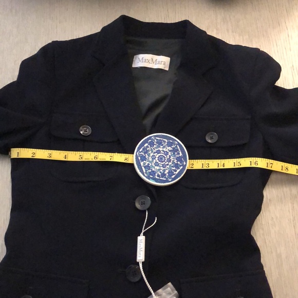 MAXMARA Navy Blue Blazer Size 2-4 - Picture 13 of 16